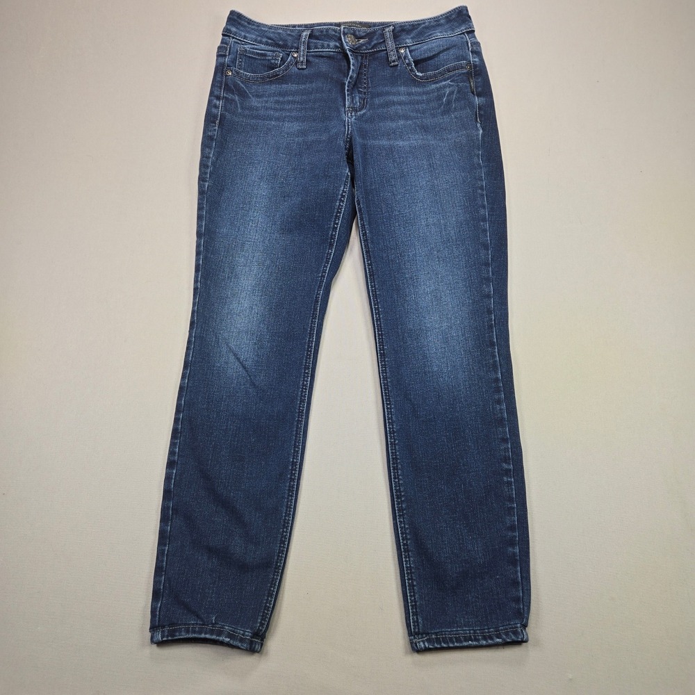 Silver Jeans Co Suki Skinny Womens Curvy‎ Mid Rise Dark Wash Blue Denim W29 L29